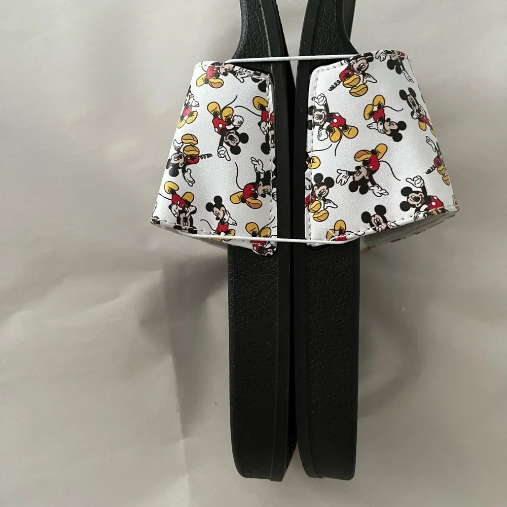 Disney Black and White Sandals Flip Flops with Open Toe‎ Design